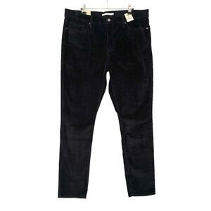 NWT Levi’s 311 Shaping Skinny Black Corduroy Mud Rise Pants 34